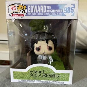Funko Edward with Dinosaur Shrub Vinyl Figure - Black, White, Green